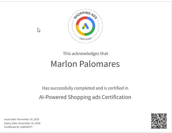 Google Shopping Ads Certification